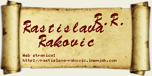 Rastislava Raković vizit kartica
